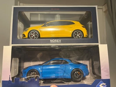 1/18 Set 2 Models Renault Megane RS Norev 1/18 & Alpine A110 S Solido 1/18 - Immagine 1 di 4