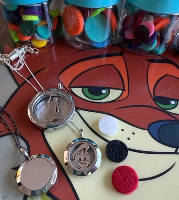Donald Duck Necklace (hand made) Aroma Therapy Diffuser Locket Charm (free ship) - Image 1 of 3