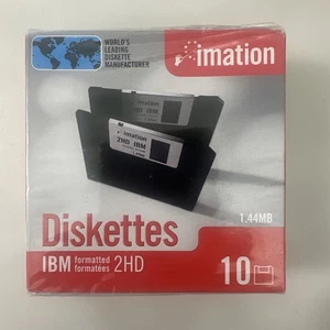 Genuine Imation IBM Formatted 2HD 1.44 Diskettes (10 Pack) - Picture 1 of 6