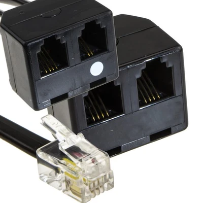 Headset Buddy Training Adapters RJ10 Splitter 4P4C & 4P2C Listen Only Adapter - Image 1 of 4