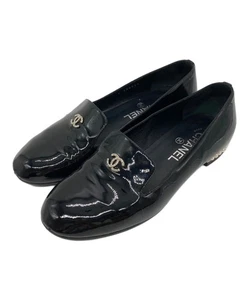 CHANEL Pumps Women's Size 37 Black Patent Leather - Picture 1 of 10