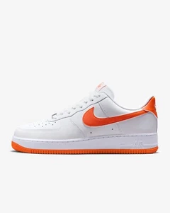 Nike Air Force 1 Low White / White / Safety Orange FJ4146-109 Men's US6-15 - Picture 1 of 24