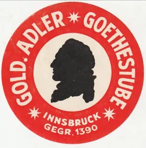 U. S. A. - Hotel Goldener Adler baggage label(M) - Picture 1 of 1