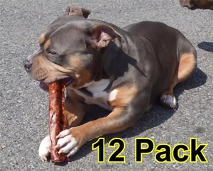 12 PK LARGE 8-10" BISON RAWHIDE CHEWS ROLL TREATS BONES DOG PREMIUM BEEF BASTED - Picture 1 of 3