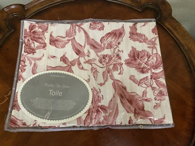 Martha Stewart Por Correo Toile Rojo Euro Sham Algodón Italia Nuevo Foto 1 de 4