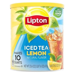 Iced Tea Mix, Lemon Sweetened Iced Tea, Makes 10 Quarts (Pack of 6) - Picture 1 of 3