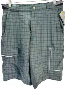 Trayl Men's Elite Ryde Mountain Short- Caviar Plaid, Small - Picture 1 of 15