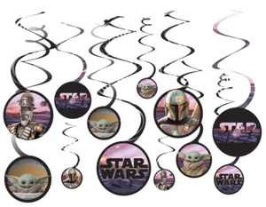 The Child Swirl Decorations-Star Wars Yoda Swirl Decorations with Cutout - 12 Pc - Picture 1 of 4