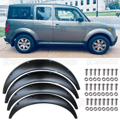4 x Kit de carrocería ancha acampanada guardabarros arcos de rueda protector para Honda Element 03-11 Foto 1 de 4