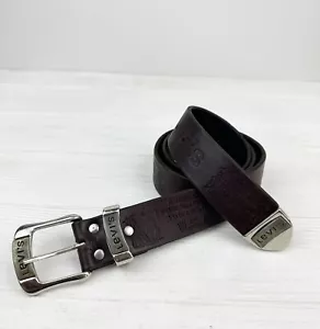 Rare Vintage Levi’s USA Gürtel Leder Braun Herren Metallschnalle 104/3,5 cm - Bild 1 von 11