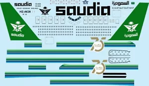 Juego de calcomanías para modelo a escala BSmodelle Boeing 777 Saudi 75 años 1\144 - Imagen 1 de 1