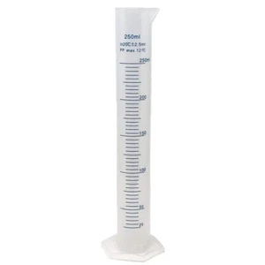 Cilindro graduado de polipropileno de 250 ml KarterSci métrico único (caja de 6) - Imagen 1 de 1