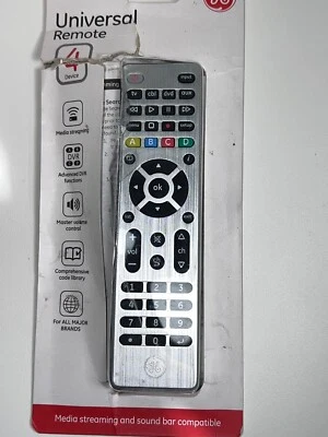 GE Designer Series 4 Device Universal Remote Silver - Image 1 of 2