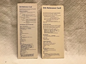 VTG SAS reference cards, source of quick information of SAS statements - Picture 1 of 2