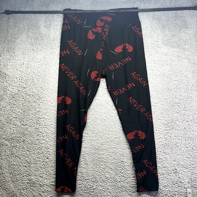 LuLaRoe TC2 Tall and Curvy 2 Never Again Broken Heart Black Leggings - Изображение 1 из 4