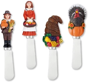 Cheese and Butter Spreader Knives Harvest Decor Set of 4-Piece - Picture 1 of 7