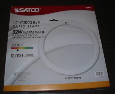 Satco S6505 32W 12" Circline Warm White Flourescent Bulb Rapid Start NEW - Image 1 of 4