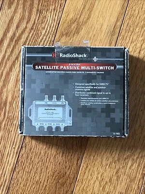 RadioShack Satellite Passive Multi-Switch 3-In/4-Out DirecTV Dual-LNB #16-2571 - Image 1 of 3