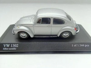Volkswagen VW Käfer 1302 Auto Modelo 1:43 Minichamps Plata Original 430055006 - Imagen 1 de 4