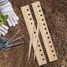2 Pieces Planting Ruler and Dibber 12 inch Portable Plant Ruler Planter Tool for