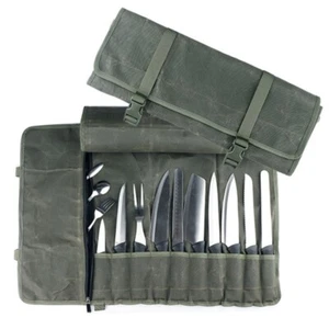 10 Slots Chef Knife Roll Bag Kitchen Cooking Tools Storage Carry Case Portable - Bild 1 von 7