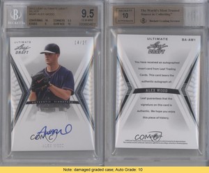 2012 Leaf Ultimate Draft Silver /25 Alex Wood #BA-AW1 BGS 9.5 GEM MINT Auto