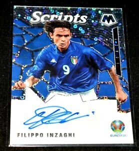 Filippo Inzaghi Autograph 2020-21 Panini Mosaic UEFA Euro #25 Scripts Circles 