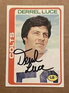 DERREL LUCE Signed ROOKIE 1978 Topps #418 Colts Baylor Bears RC Autograph Auto - Picture 1 of 2