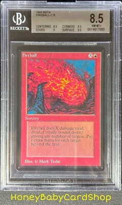 MTG Limited Edition Beta 1993 Fireball BGS 8.5Q++ (Baby Quad++) NM/MT+ 93/94 - Image 1 of 4
