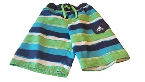 Adidas Swim Trunks Boy M 10 / 12 (or L these run big) Striped Summer Outdoors - Picture 1 of 11