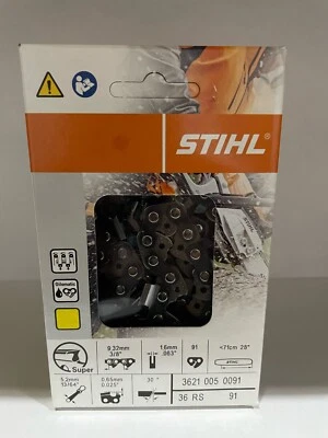 MOTOSIERRA 36RS 91 STIHL NUEVA. HOJA AGRESIVA 3/8 063 91 28 PULGADAS Foto 1 de 4