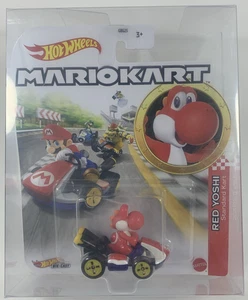 Hot Wheels 1:64 Mario Kart Red Yoshi In Standard Kart Neu - Bild 1 von 8