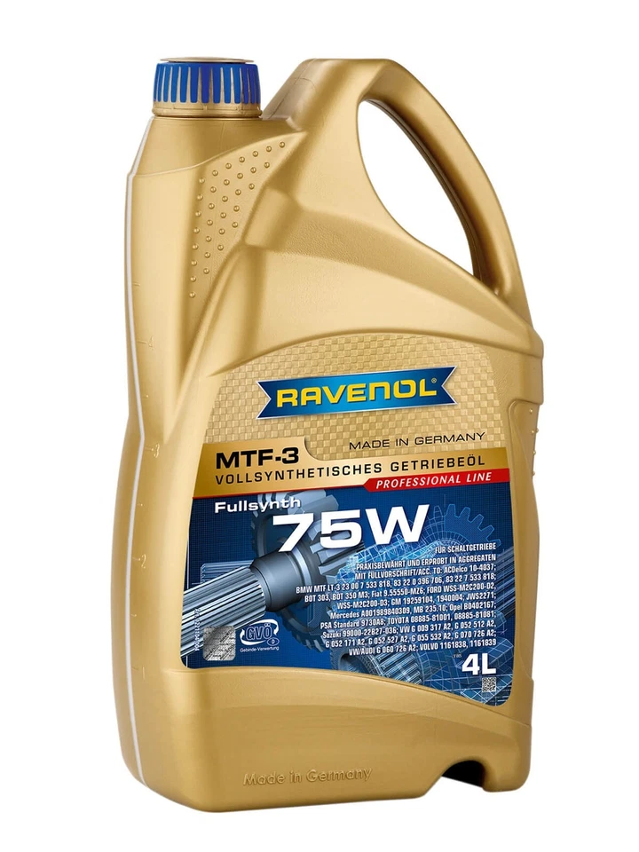 Ravenol MTF-3 SAE 75W 4 Litre Gearbox Oil Manual Gearbox API GL 4 - Image 1 of 1