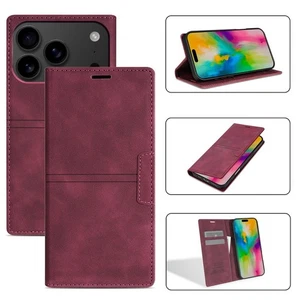ShockProof Leather Card Wallet Case For iPhone 17 16 15 14 Pro Max 13 12 Cover - Picture 1 of 19