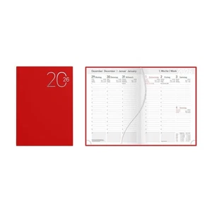 Calendario settimanale Idena 2026 rosso DIN A5 - 12088 - Foto 1 di 1