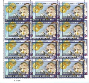 Upper Volta Burkina Faso 1973 John Glenn EE. UU. Apolo espacial hoja error MNH - Imagen 1 de 3
