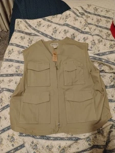Duluth Trading Vest Mens 2XL Beige Tan Utility Fishing Outdoor Hunting - Picture 1 of 8
