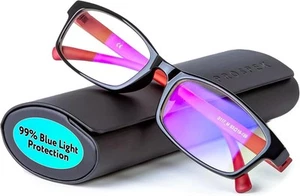 Premium Blue Light Reading Glasses No Magnification High Optical Quality Clear - Picture 1 of 8