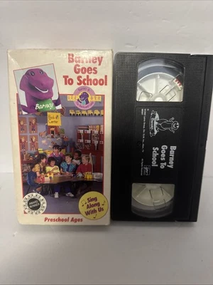 Barney & Backyard Gang Goes To School VHS 1990 Video Tape Rare Case Cover - Image 1 of 4