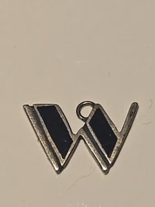 Sterling Silber Buchstabe (W) Halskette Anhänger - Bild 1 von 9