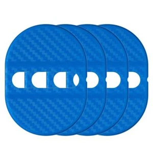 Carbon Fibre Car Door Lock Protective Cover Anti Rust Hot X0A7 W4L4 P5X8 - Picture 1 of 22