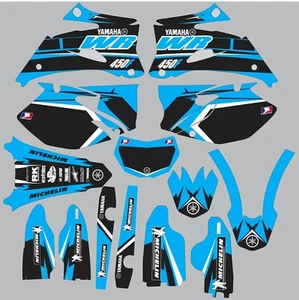 Light Blue YAMAHA GRAPHICS WRF450 WR450F 2007-2011 Decals stickers shrouds - Picture 1 of 1
