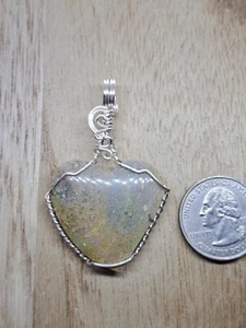 Andamooka Opal Heart Pendant - Picture 1 of 2