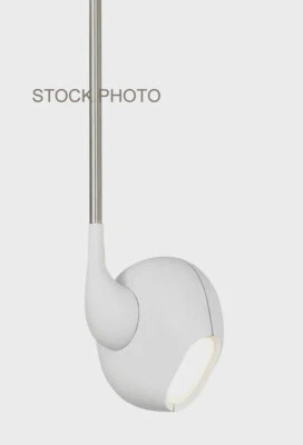 LBL LIGHTING AURI LED TRACK HEAD ~ HD852WS12LED830FSJ ~ WHITE~SATIN NICKEL ~ EUC - Image 1 of 4