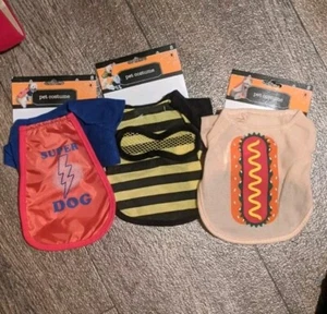 Bundle Set Of 3 Small Dog Cat Animal Halloween Costumes - Picture 1 of 4