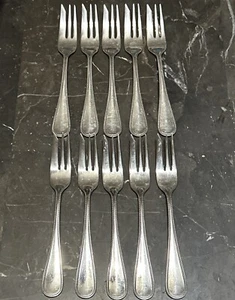 10 Ausshamn Edelstahl Stainless 18/8 Appetizer/Cocktail Forks 6” Beaded - Picture 1 of 6