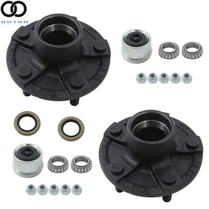 2 Set 5 on 4.5 Trailer Idler Hub Kits 5 Lugs For 2000 lb Axle 1-1/16" Bearings - Picture 1 of 13
