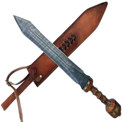 Roman Gladius Sword Custom Handmade Damascus Steel, best for gifting - Image 1 of 4
