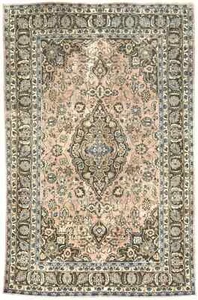 Hand-Knotted Muted Floral Semi-Antique Oriental Rug Traditional Design 6X9'5 ft - Picture 1 of 10
