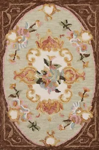 Transitional Floral Aubusson Hand-Tufted Indian Area Rug Wool All Size Available - Picture 1 of 18